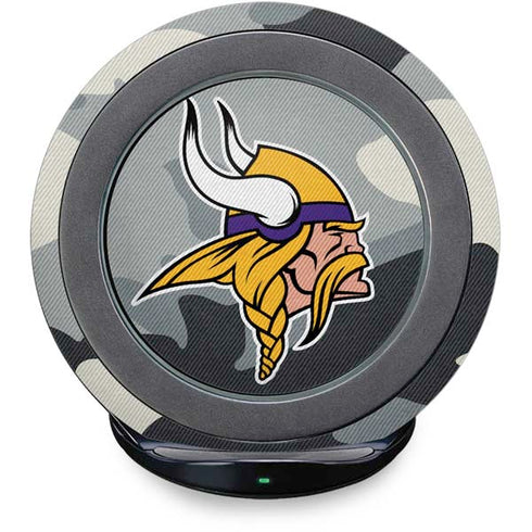 NFL Minnesota Vikings Camo Fast Charge Wireless Charging Stand Skin